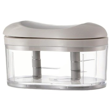 FaSoLa 手推切蒜器 家用手動蒜泥機 姜蒜辣椒果蔬搗碎器 副食品研磨  1個  白色