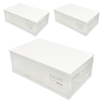 IP System 小物品收納盒3件組 低 041262  1套  白色 + 透明色
