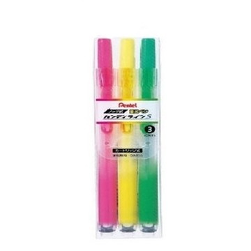【史代新文具】飛龍牌Pentel SXNS15 自動螢光筆 3色組