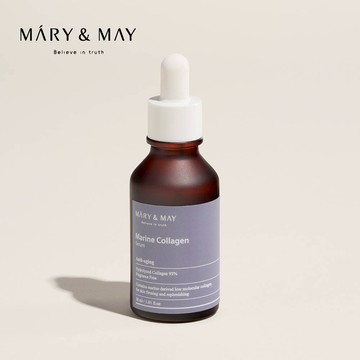 Mary&May 水解膠原蛋白精華液：緊緻緊實每一寸肌膚！好吸收不黏膩，恢復肌膚彈性，抗衰保養