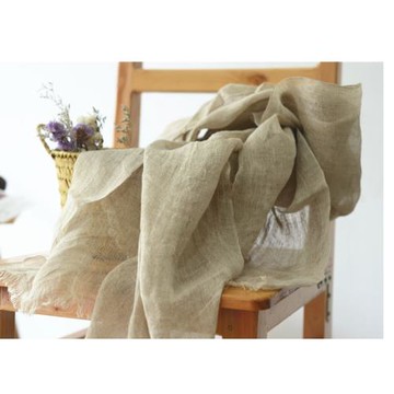 回歸本真100%法國雨露麻本色麻圍巾  復古流蘇披肩背景裝飾麻布