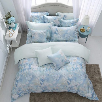 鴻宇 400織天絲 兩用被套床包組 藍夢如茵(雙人/加大/特大)