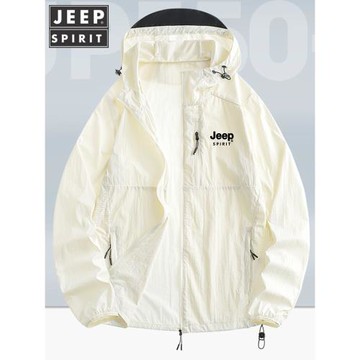 JEEP夏季防曬衣男款2025新款UPF50+速干輕薄透氣騎行防曬服外套女