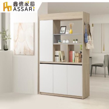 【ASSARI】若玫4尺玄關屏風鞋櫃(寬120x深40x高199cm)
