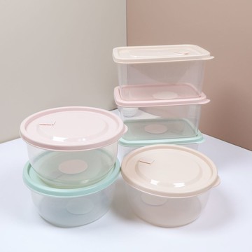臺灣/現✨收納盒 冰箱收納 保鮮盒食品級塑料保鮮盒可微波爐加熱家用廚房帶蓋圓形碗收納盒冷凍盒子