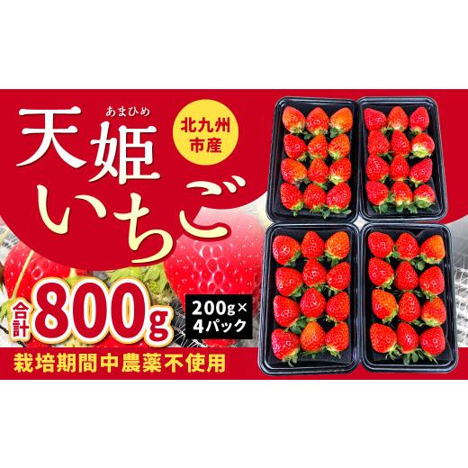 ふるさと納税 福岡県 北九州市  天姫 (あまひめ) イチゴ 200g×4パック