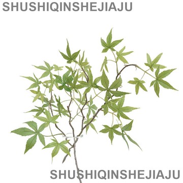 滿280元出貨 仿真花 假花 可開發票 小楓葉樹枝自然系仿真綠植葉子干枝家居裝飾插花配葉婚慶造景假花