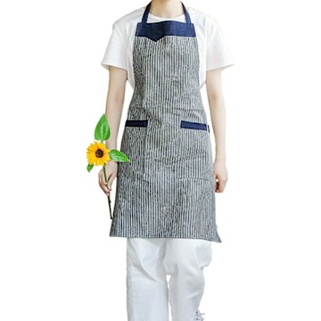 日本SP SAUCE牛仔條紋時尚圍裙