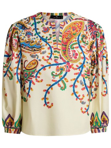 etro floral paisley print blouse