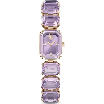 SWAROVSKI 八角方形水晶手鍊手錶 女錶-紫色/23x17mm 5722364
