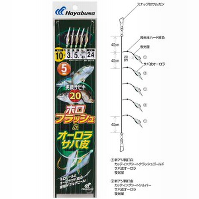 ハヤブサ 実戦サビキ ホロフラッシュ オーロラサバ皮 Ss 116 船釣り仕掛 サビキ仕掛 通販 Lineポイント最大1 0 Get Lineショッピング