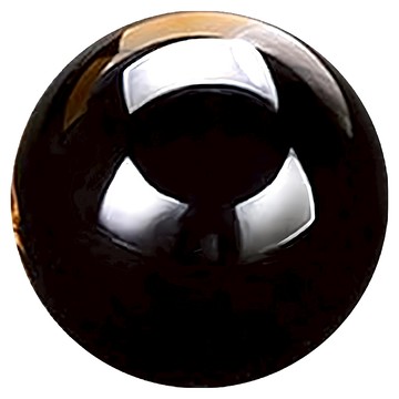 貝淇小舖 天然五行水晶球彩曜球 居家風水擺飾  約1.9~2.3公分  黑色