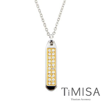 『TiMISA』《永恆真愛-金(S)》純鈦項鍊(E)