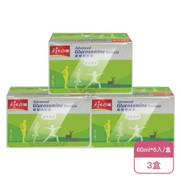 【QUAKER 桂格】天地合補葡萄糖胺飲 穩立強化配方+龜鹿雙寶X3盒(60ml*6瓶/盒-含鯊魚軟骨)