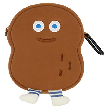 Romane BRUNCH BROTHER 早午餐兄弟 花生造型收納包 可愛造型 輕巧便攜 多功能收納  1個  單一商品  花生 棕色