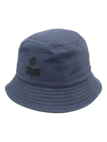 ISABEL MARANT - Haley logo-embroidered bucket hat - women - Cotton/Cotton - 56 - Blue