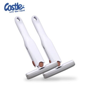 【Castle 家適多】桌面家用迷你小拖把 x2｜桌面刮水膠棉拖把 乾濕兩用 免手洗 強力吸水 可替換棉頭 清潔工具