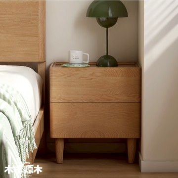 RICHOME 木木原木 典雅原木床頭櫃 抽屜櫃 收納櫃 實木家具  W100F01