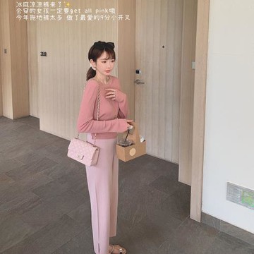 【金蘑菇菇 涼涼褲yyds】顯高垂感直筒九分褲開叉休閑褲