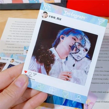 明星ins風周邊撕拉拍立得 相片小卡顏值周深 劉宇寧明星小卡小眾