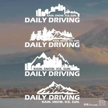【耐達人】Daily Driving 露營 登山 環島 旅遊 玻璃貼紙 擋風玻璃貼 反光車貼 汽車貼紙 機車貼紙 旅行