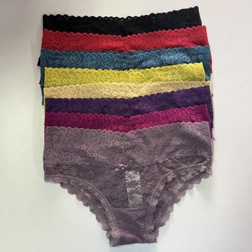 夏日舒適無痕高彈透明蕾絲花邊內褲 8色  1021