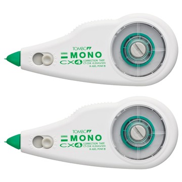 Tombow 蜻蜓牌 MONO CT-CX4 修正帶 4.2mm x 12m 可替換  2個  綠色