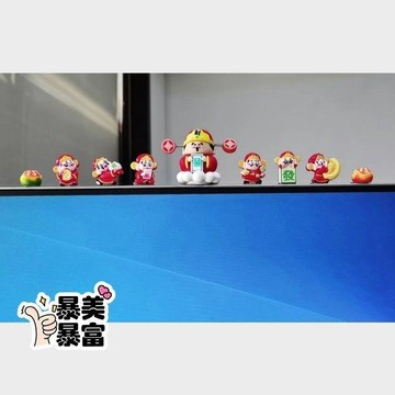 ✨臺灣出貨✨顯示屏創意飾品電腦屏幕裝飾公仔辦公解壓小物件電視機上的小擺件