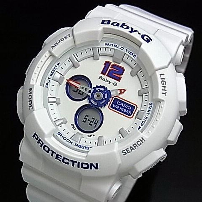 CASIO Baby-G カシオ ベビーG White Tricolor Series ホワイト・トリコロール・シリーズ レディース腕時計 海外モデル  BA-120TR-7B | LINEブランドカタログ