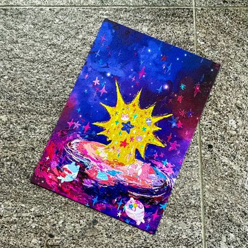 12:00+系列 恐懼 立體浮雕插畫明信片