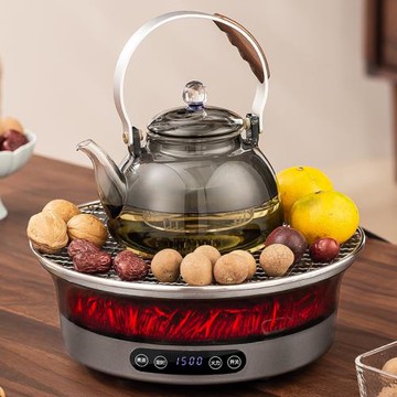 冬日圍爐煮茶器具全套家用室內電陶爐煮茶套裝多功能烤火爐煮茶爐