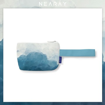 尼睿如果云知道文藝手拿化妝包包女秋冬外出小眾帆布零錢手機包