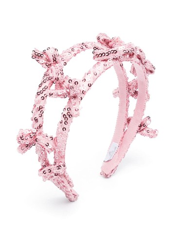 Monnalisa - sequin-embellished hair band - kids - Fabric - One Size - Pink