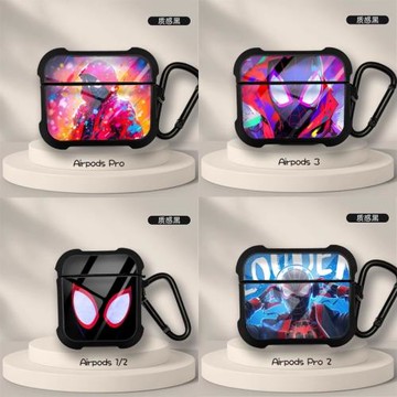 蜘蛛俠縱橫宇宙適用air pods pro 2保護套airpods3保護殼airpods 2 4無線蘋果藍牙機硅膠軟二代三代五代