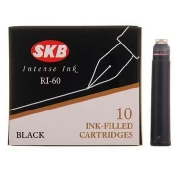 SKB RI-60 鋼筆卡水卡式墨水管  藍/黑 10入裝 文明鋼筆  好愛買