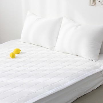 Lucidsleep Amelie韓國防過敏水洗固定鬆緊帶床墊  純白色  Q 200 x 150cm