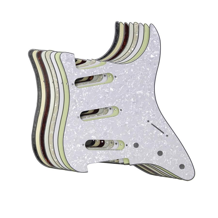 ROZILO SSS Strat Pickguards No Screw Hole Guitar Scratch Plate Custom for Fender Strat Squier Guitar Part Vintage Tortoise