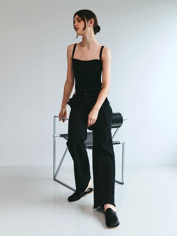 Laika Bootcut Denim Trouser_Black