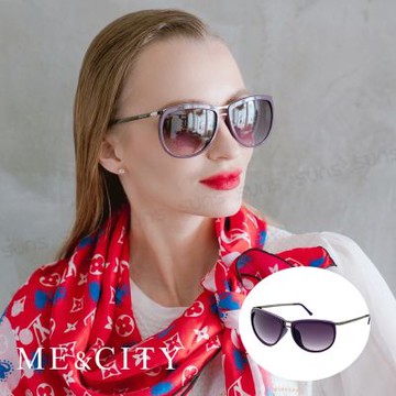 ME&CITY 復古時空雙梁太陽眼鏡 義大利設計款 抗UV400 (ME 120025 H031)
