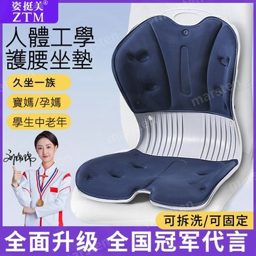 【臺灣有貨】【明星衕款】護腰坐墊靠背一體式 辦公室 矯正坐墊 護腰坐墊 靠墊坐墊 骨盆枕 靠背腰墊 護腰墊 人體工學坐墊