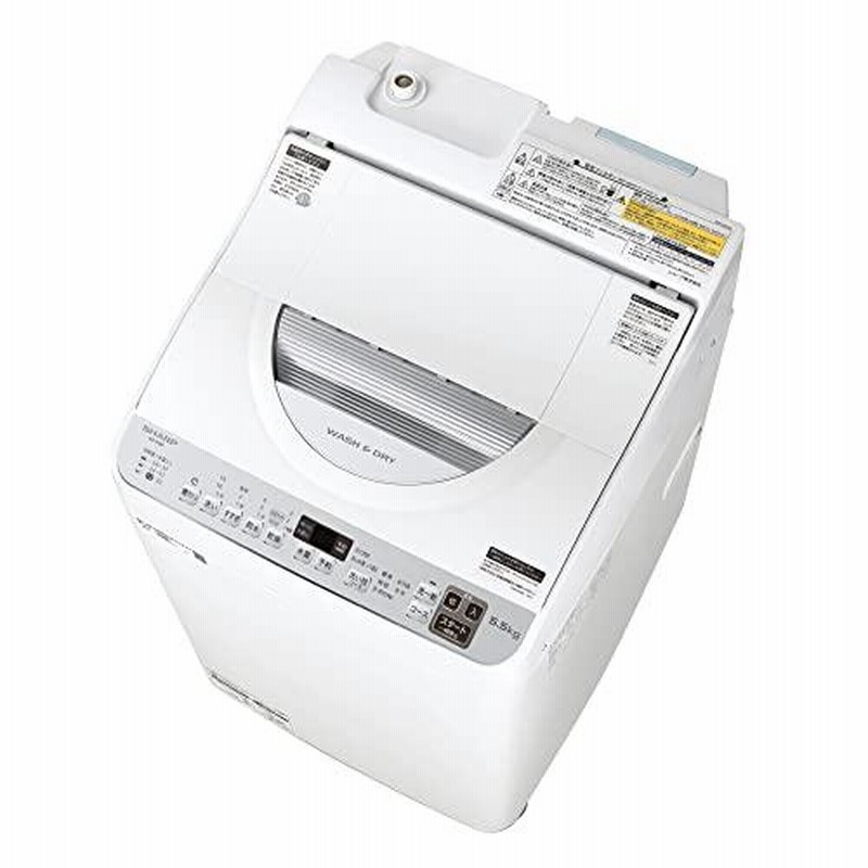 シャープ SHARP タテ型洗濯乾燥機 幅56.5cm(ボディ幅52.0cm) 洗濯・脱水容量 5.5kg ステンレス穴なし槽 シルバー系 ES 通販  LINEポイント最大0.5%GET LINEショッピング