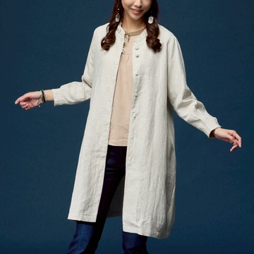 古典美 亞麻花苞長外衫【38109】茶禪服/中國風/國服/漢服/手染服/棉麻/亞麻/天然纖維