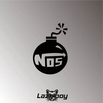 NOS 氮氣噴射 改裝 炸彈圖案 車貼 機車 汽車 安全帽 防水貼紙