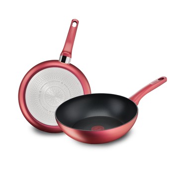 Tefal 【超值雙鍋組】法國 完美煮藝系列28CM炒鍋+30CM平底鍋法國製IH適用