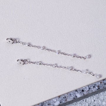 月光石925純銀波西米亞耳釦配件