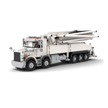 積木佳磚跨境玩具外貿MOC87968混凝土泵車模型小顆粒益智蝦皮熱賣