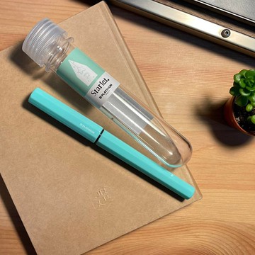 白金 STARLET 小流星 鋼筆  文聚 ×  筆記本/ 薄荷綠