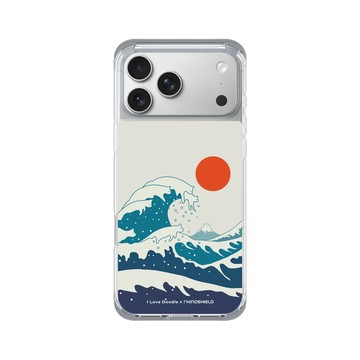 iPhone 17 Pro Max ClearX (MagSafe 兼容) 霜透灰 - ilovedoodle (Lim Heng Swee) - Cat Landscape - Waves