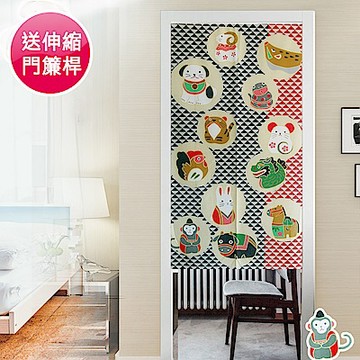 日創優品 日式門簾 十二生肖85x150cm(買就送門簾桿1支)