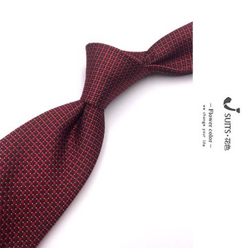 8公分 紅色系復古休閑結婚領帶 手打色織暗紅色新郎領帶商務領帶